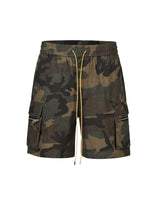 Warrior Camo Cargo Shorts Army Green, XS - Streetwear Shorts - Slick Street