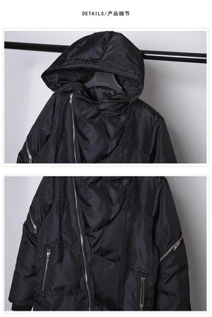 Long Zipper Style Padded Jacket , - Streetwear Jacket - Slick Street