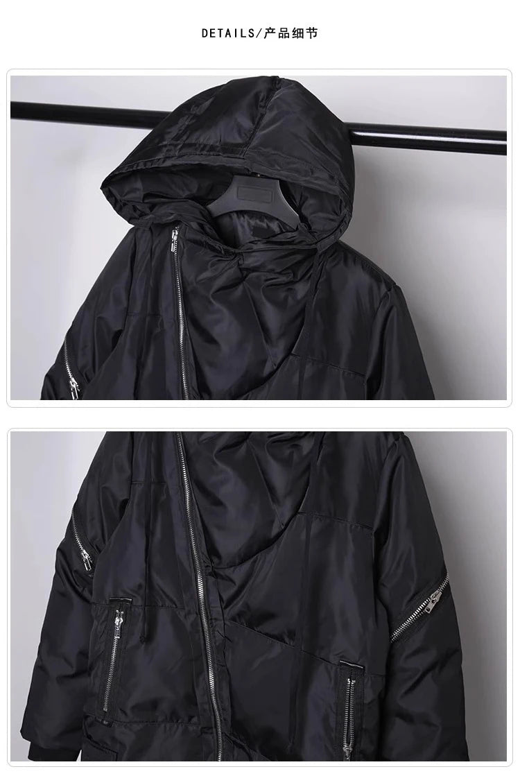 Long Zipper Style Padded Jacket , - Streetwear Jacket - Slick Street