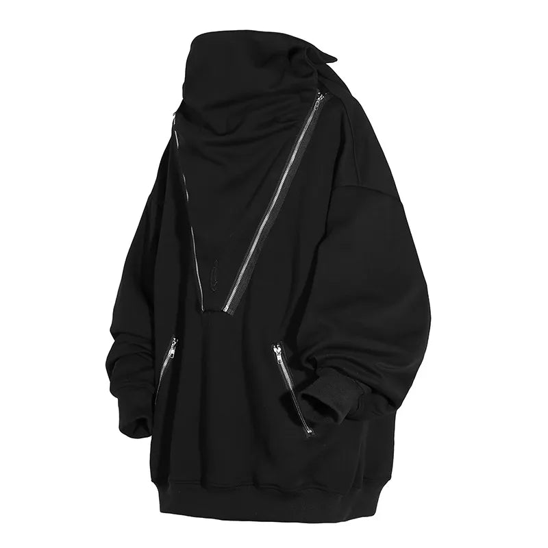 ZR23 Z-1 Pullover Techwear Hoodie Black, M - Streetwear Hoodie - Slick Street