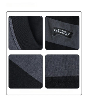 Saturday Striped Cotton T-Shirt , - Streetwear T-Shirts - Slick Street