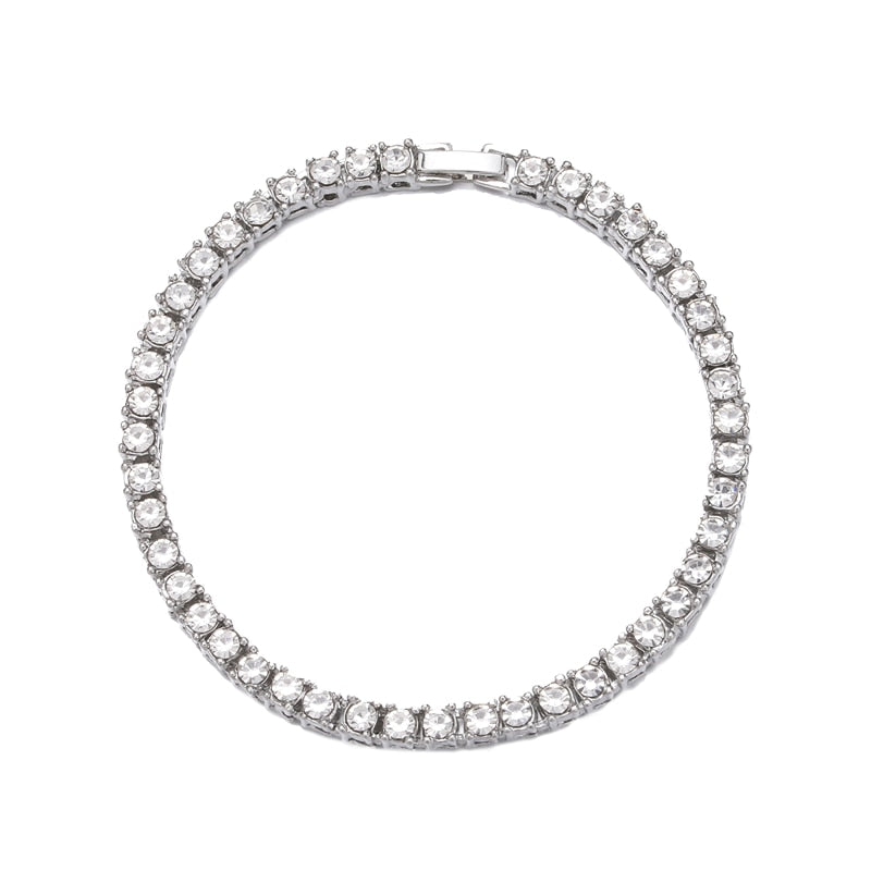 Crystal Rhinestone Tennis Necklace ,  - Streetwear Necklace - Slick Street