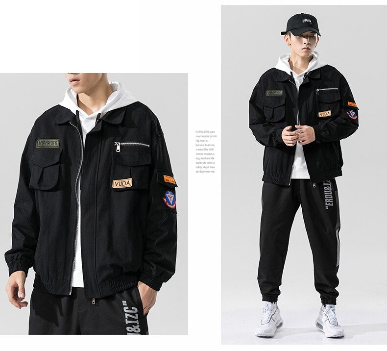 Double Welt Pocket Zipper Style Jacket ,  - Streetwear Jacket - Slick Street