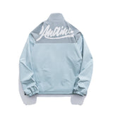 AMAIMON Stand-Up Collar Windbreaker Jacket Light Blue, XS - Streetwear Jacket - Slick Street
