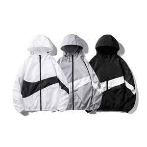 Horizontal Broad Stripe Zipper Hoodie ,  - Streetwear Hoodie - Slick Street