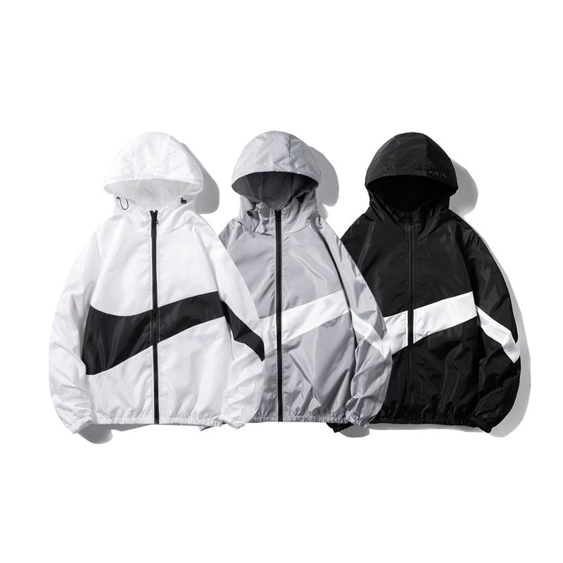 Horizontal Broad Stripe Zipper Hoodie ,  - Streetwear Hoodie - Slick Street