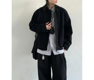 Plain Color Cropped Jacket , - Streetwear Jacket - Slick Street