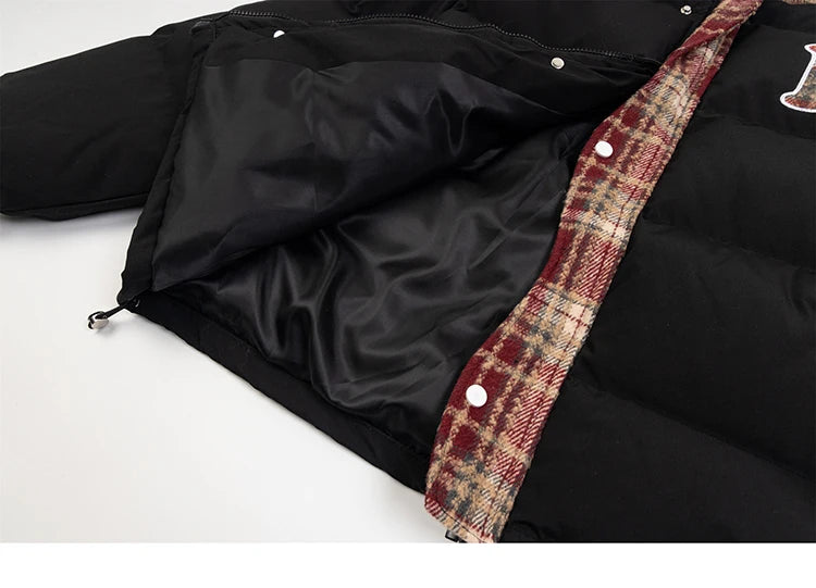 MKCH Letter Plaid Jacket ,  - Streetwear Jacket - Slick Street