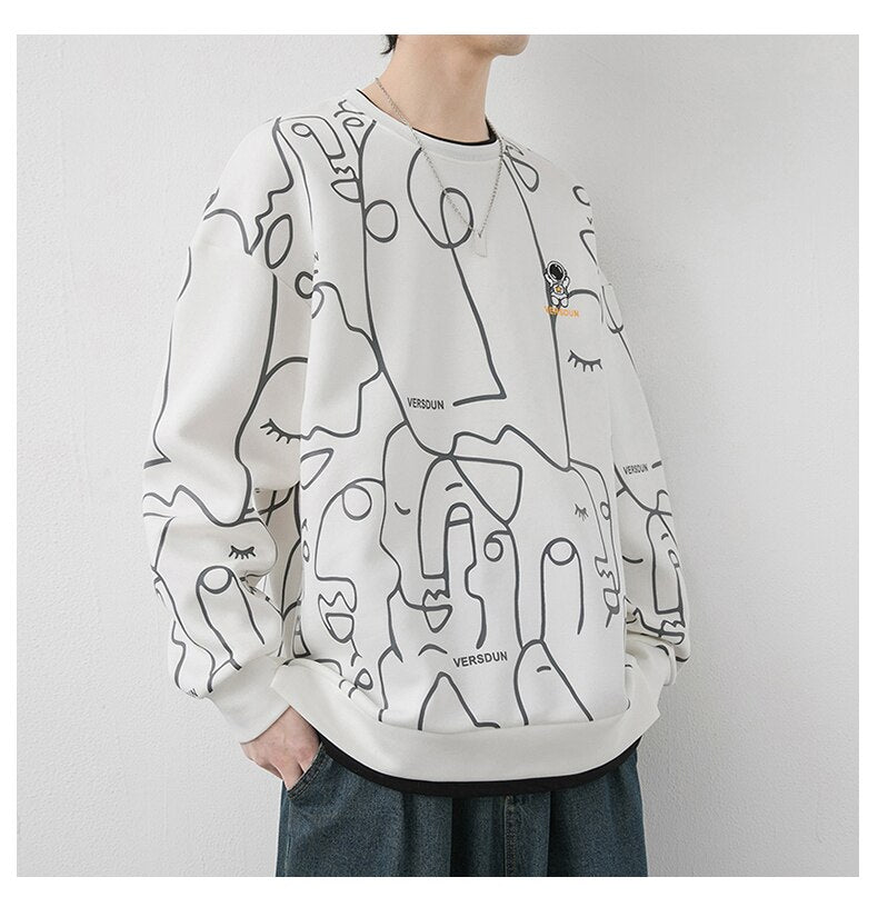 VERSDUN Astronaut Vector Art Sweatshirt ,  - Streetwear sweatshirt - Slick Street