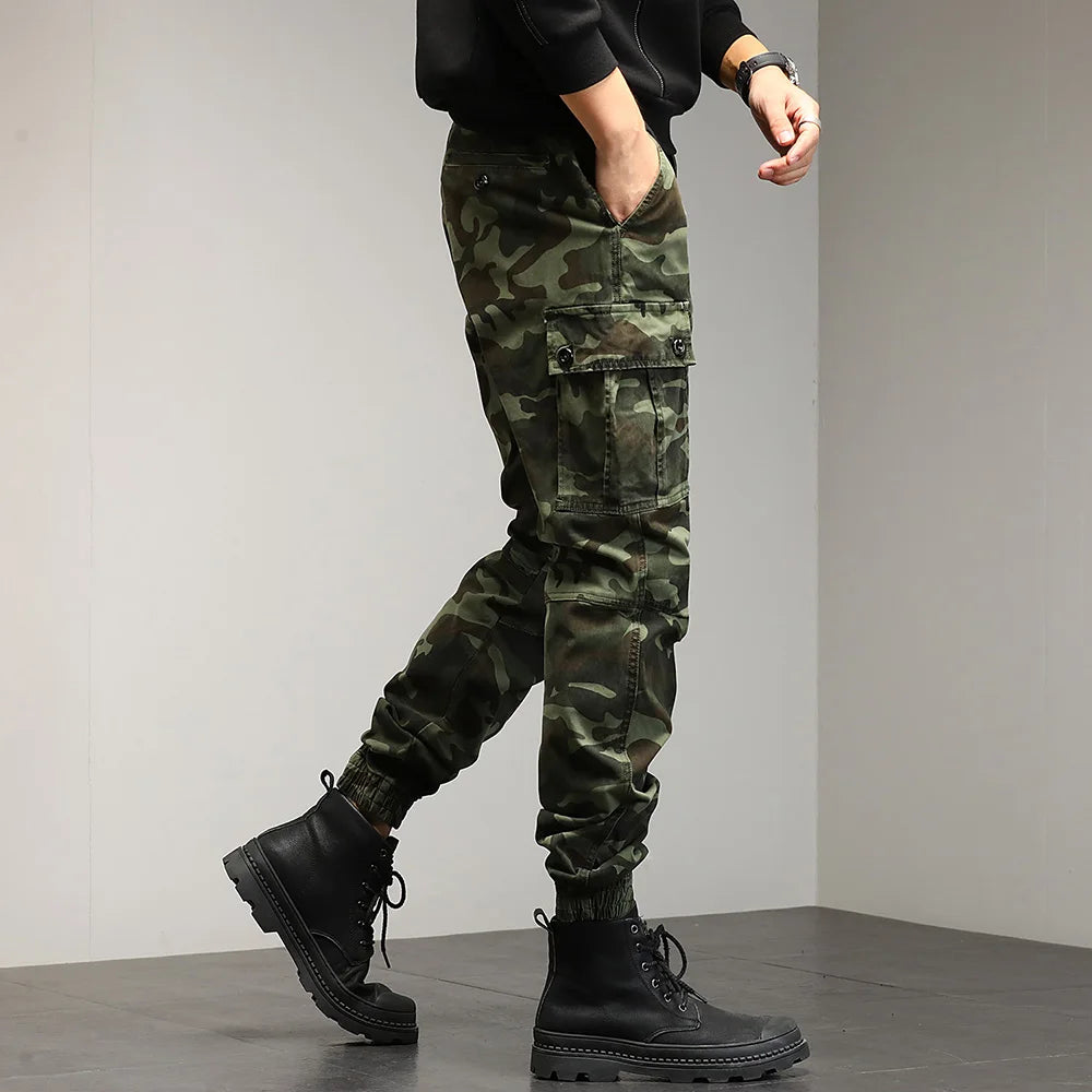 Drawstring Combat Military Cargo Pants ,  - Streetwear Pants - Slick Street