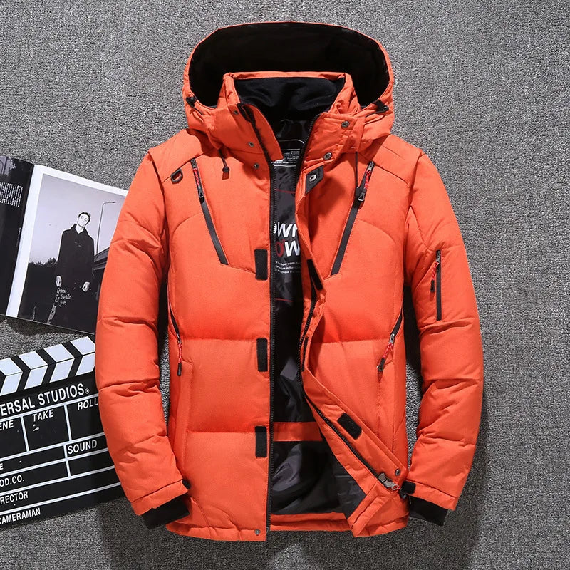SX25 Winter Jacket Orange, XS - Streetwear Jacket - Slick Street
