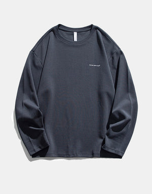 We lead, others copy© Casual Solid Long Sleeve , - Streetwear T-Shirts - Slick Street