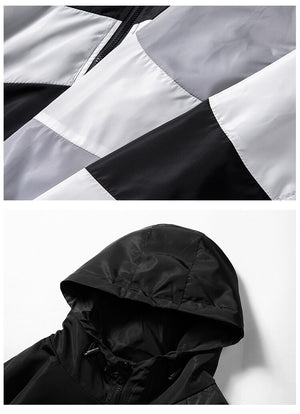 Horizontal Broad Stripe Zipper Hoodie ,  - Streetwear Hoodie - Slick Street