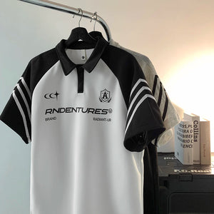 RADIANT-UR Contrast Color Polo T-Shirt , - Streetwear T-Shirts - Slick Street