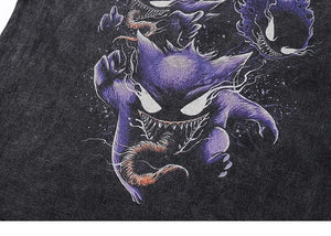 Y2K Black Color Devil Theme T-Shirt , - Streetwear T-Shirts - Slick Street