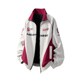HEARTHOB Racer Bomber Jacket Red, XS - Streetwear Jacket - Slick Street