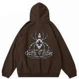 Cross Cellar Spider Graphic Hoodie Brown, S - Streetwear Hoodie - Slick Street