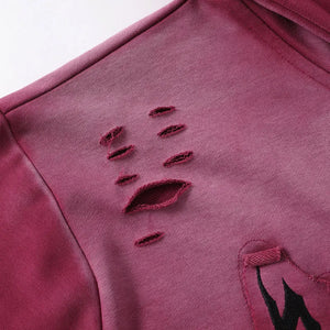 Distressed Tie-Dye Hoodie , - Streetwear Hoodie - Slick Street