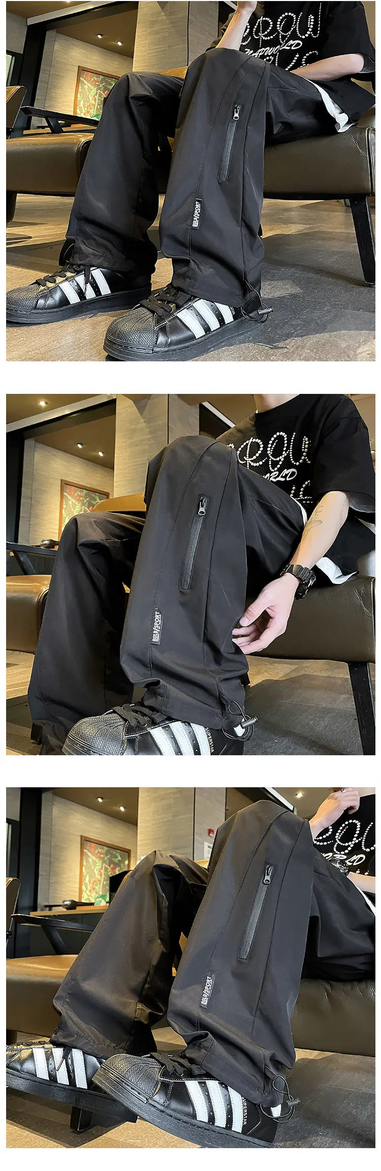 BK26 Nylon Pants ,  - Streetwear Pants - Slick Street