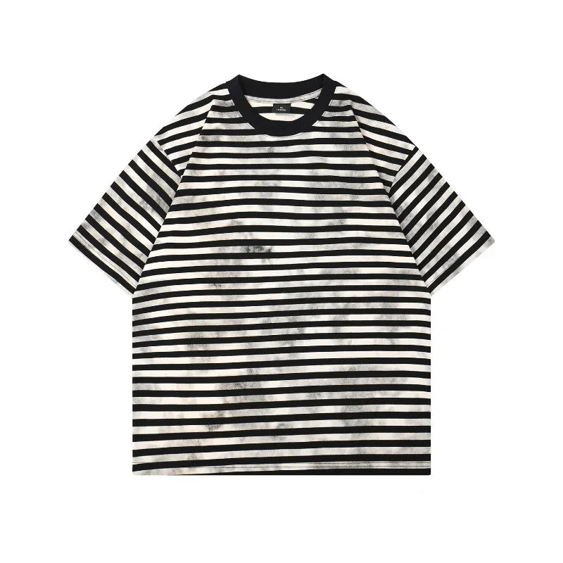 Classic Color Crash Striped T-Shirt Black, XXS - Streetwear T-Shirts - Slick Street