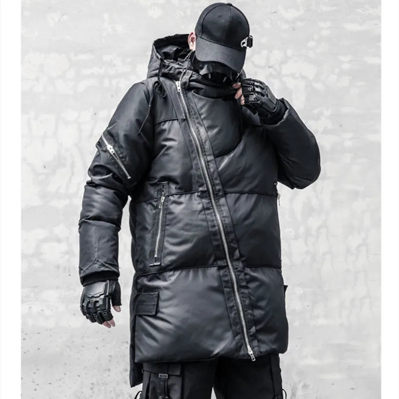 Long Zipper Style Padded Jacket , - Streetwear Jacket - Slick Street