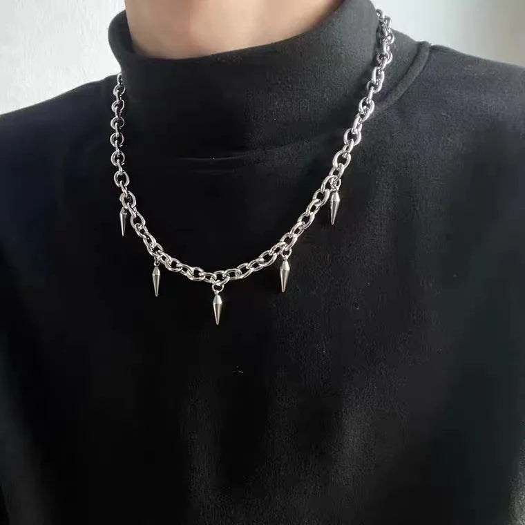 Point SA2 Steel Pendant Necklace ,  - Streetwear Necklace - Slick Street