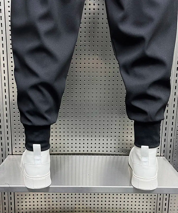 Wrinkled High Waist Button-Up Pants , - Streetwear Pants - Slick Street