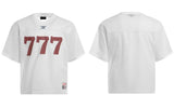 Triple Seven Mesh Panel Style T-Shirt White, M - Streetwear T-Shirts - Slick Street