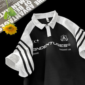 RADIANT-UR Contrast Color Polo T-Shirt , - Streetwear T-Shirts - Slick Street