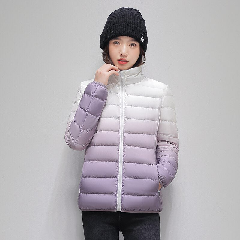 Duplex Ombre Ultra Light Puffer Jacket ,  - Streetwear Jacket - Slick Street