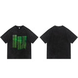 Dusty Black I Feel Anxious Illusion Letter T-Shirt Black, S - Streetwear T-Shirt - Slick Street