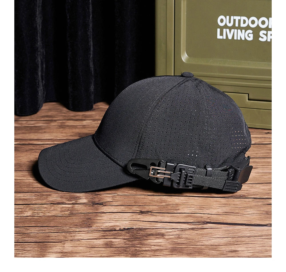 Plain Black Adjustable Cap , - Streetwear Cap - Slick Street