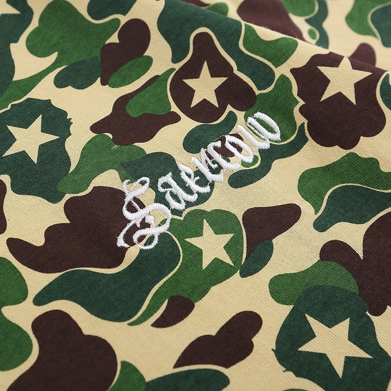 Snappy Crocodile Star Camouflage Design T-Shirt , - Streetwear T-Shirts - Slick Street