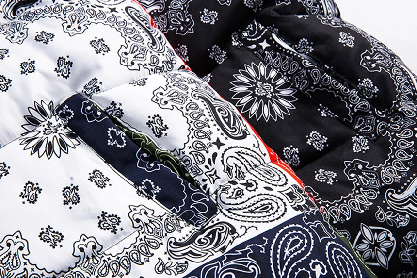 Paisley Padded Gilet , - Streetwear Vest - Slick Street