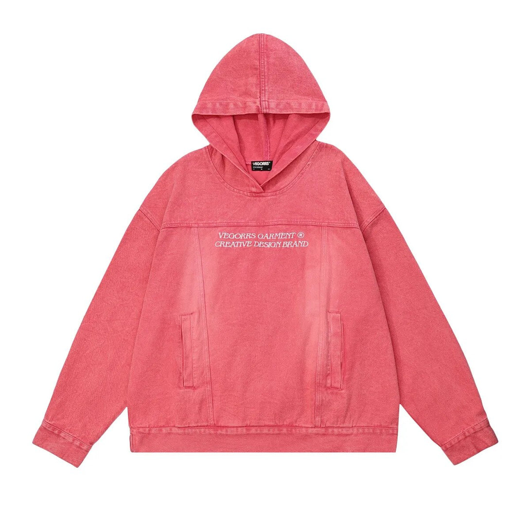 Vegorrs Garment Pullover Hoodie Pink, XS - Streetwear Hoodie - Slick Street