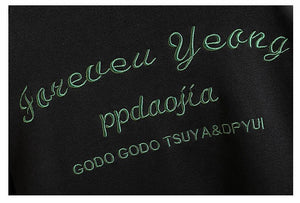 Forever Young Green Stripped Sleeves Hoodie ,  - Streetwear Hoodie - Slick Street