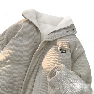 Corduroy Fleece Zipper Jacket , - Streetwear Jacket - Slick Street