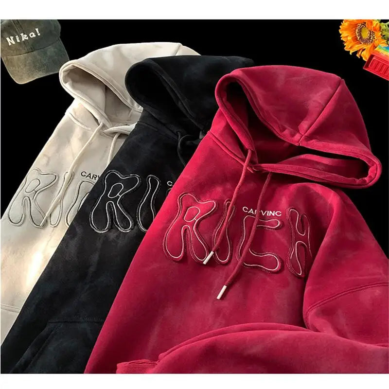 Carving Rich Smoky Color Hoodie , - Streetwear Hoodie - Slick Street