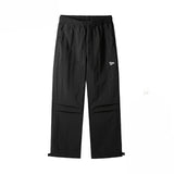 Hiking Style Straight Leg Pants Black, M - Streetwear Pants - Slick Street