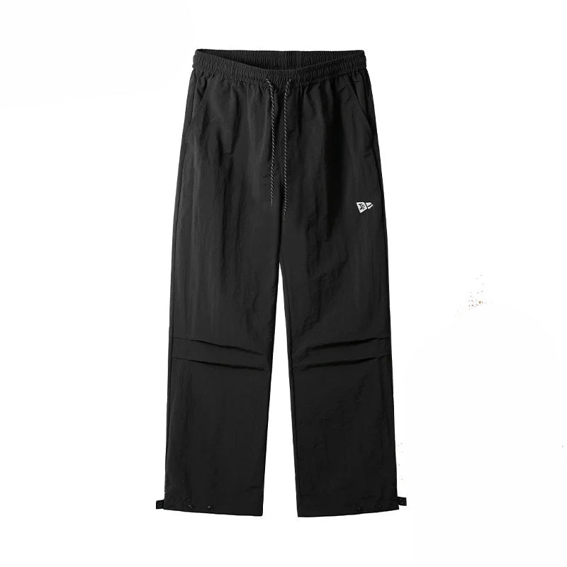 Hiking Style Straight Leg Pants Black, M - Streetwear Pants - Slick Street