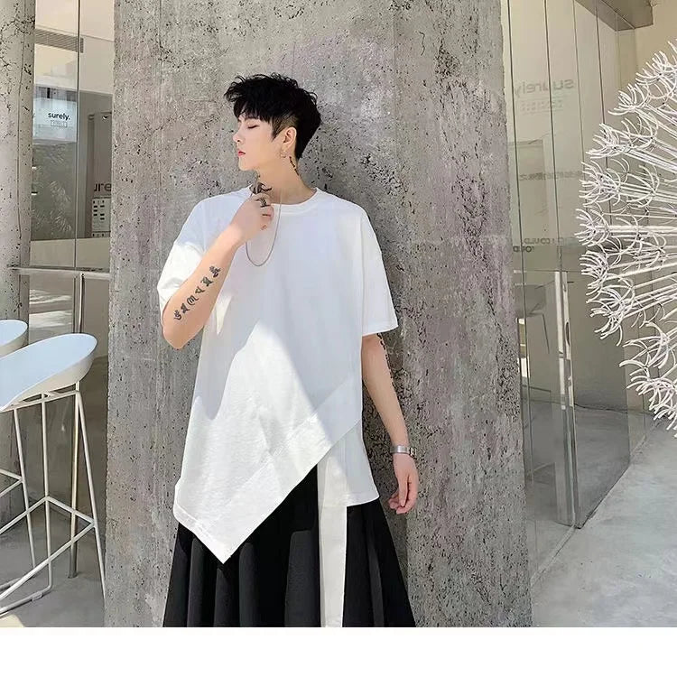 Kaju Long Bottom T-Shirt , - Streetwear T-Shirts - Slick Street