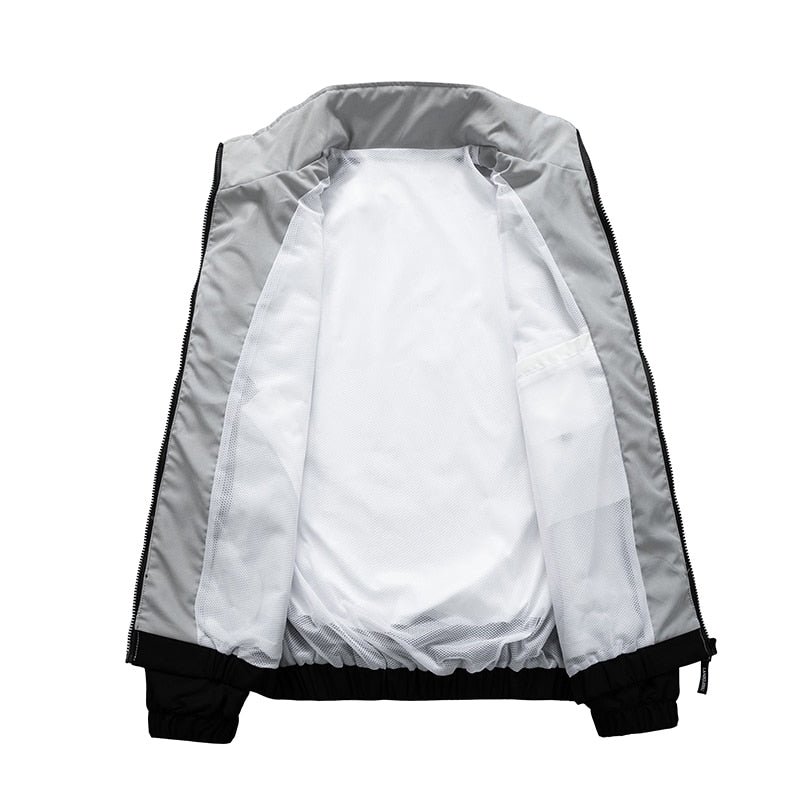 Achromatic Shade Plot Jacket ,  - Streetwear Jacket - Slick Street