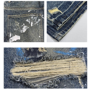 Third Brother Ripped Denim Jeans , - Streetwear Jeans - Slick Street