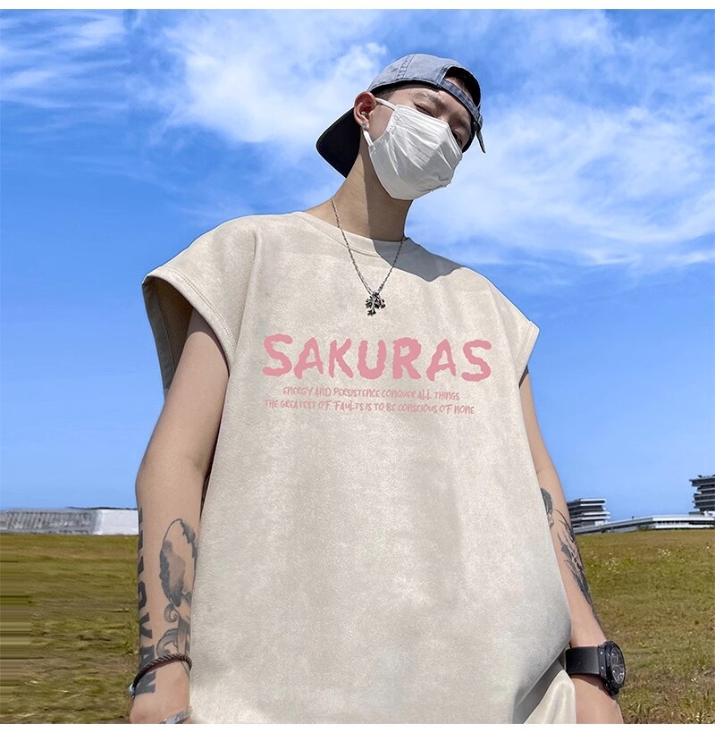 SAKURAS Colorful Scenery Painting T-Shirt , - Streetwear T-Shirts - Slick Street