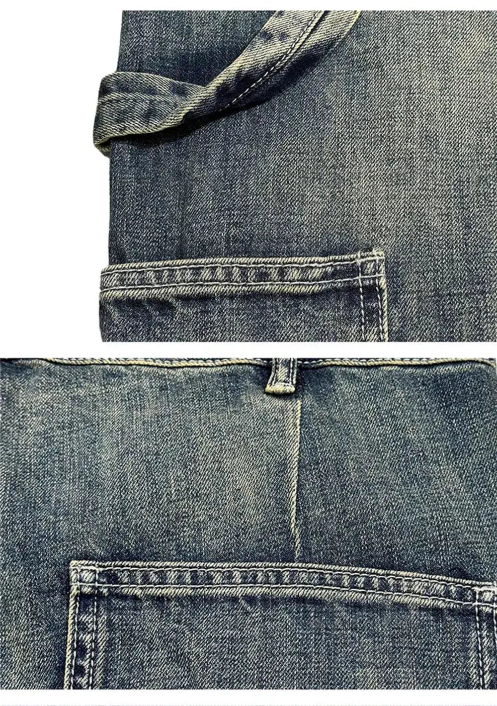 Ripped Denim Carpenter Jeans , - Streetwear Jeans - Slick Street