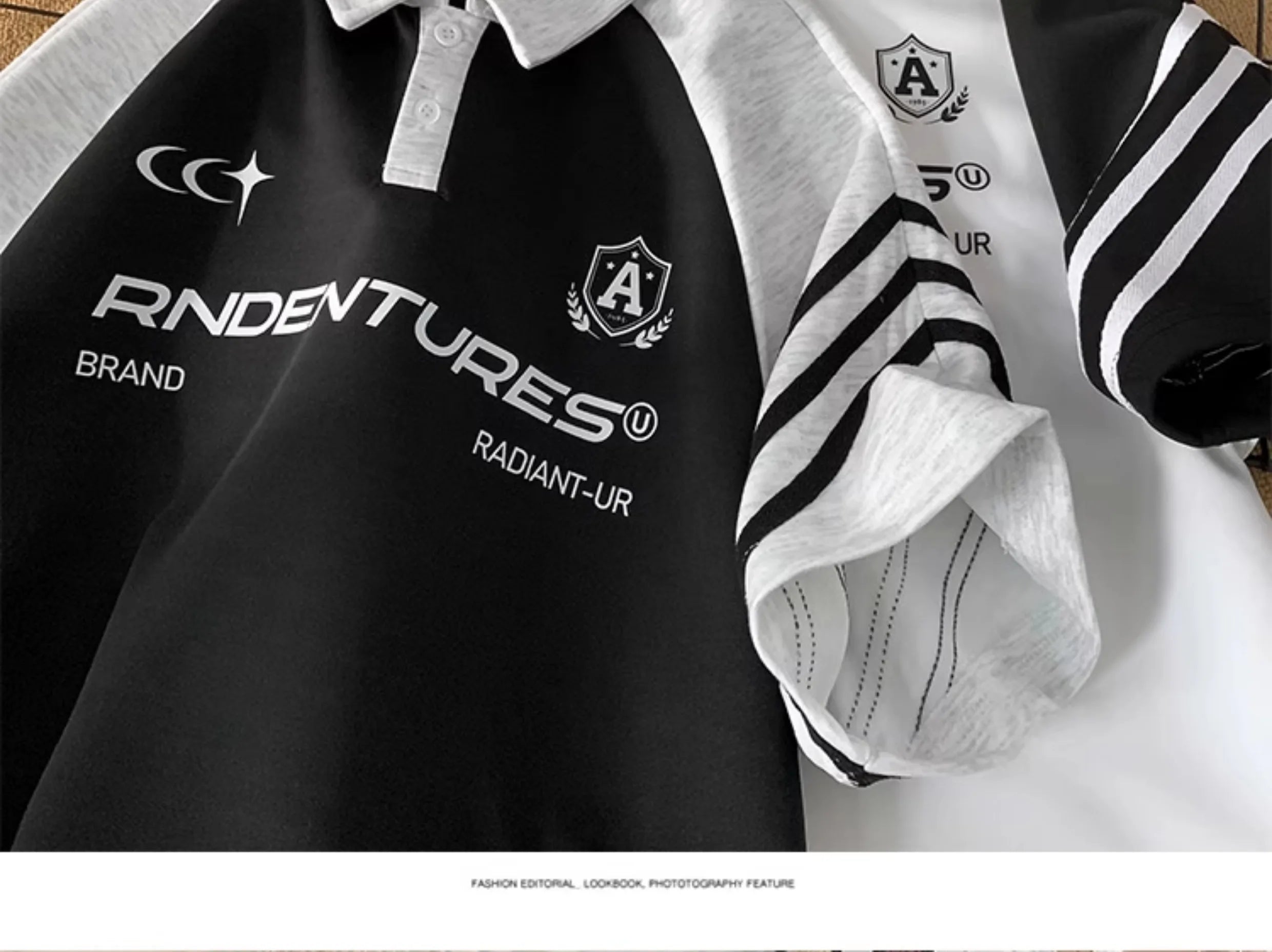 RADIANT-UR Contrast Color Polo T-Shirt , - Streetwear T-Shirts - Slick Street