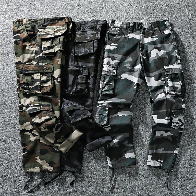 CA26 Tactical Camo Cargo Pants , - Streetwear Pants - Slick Street