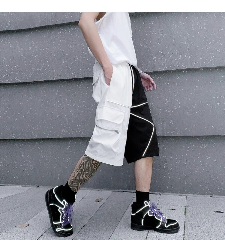 Solid Bermuda White Lining Shorts ,  - Streetwear Shorts - Slick Street