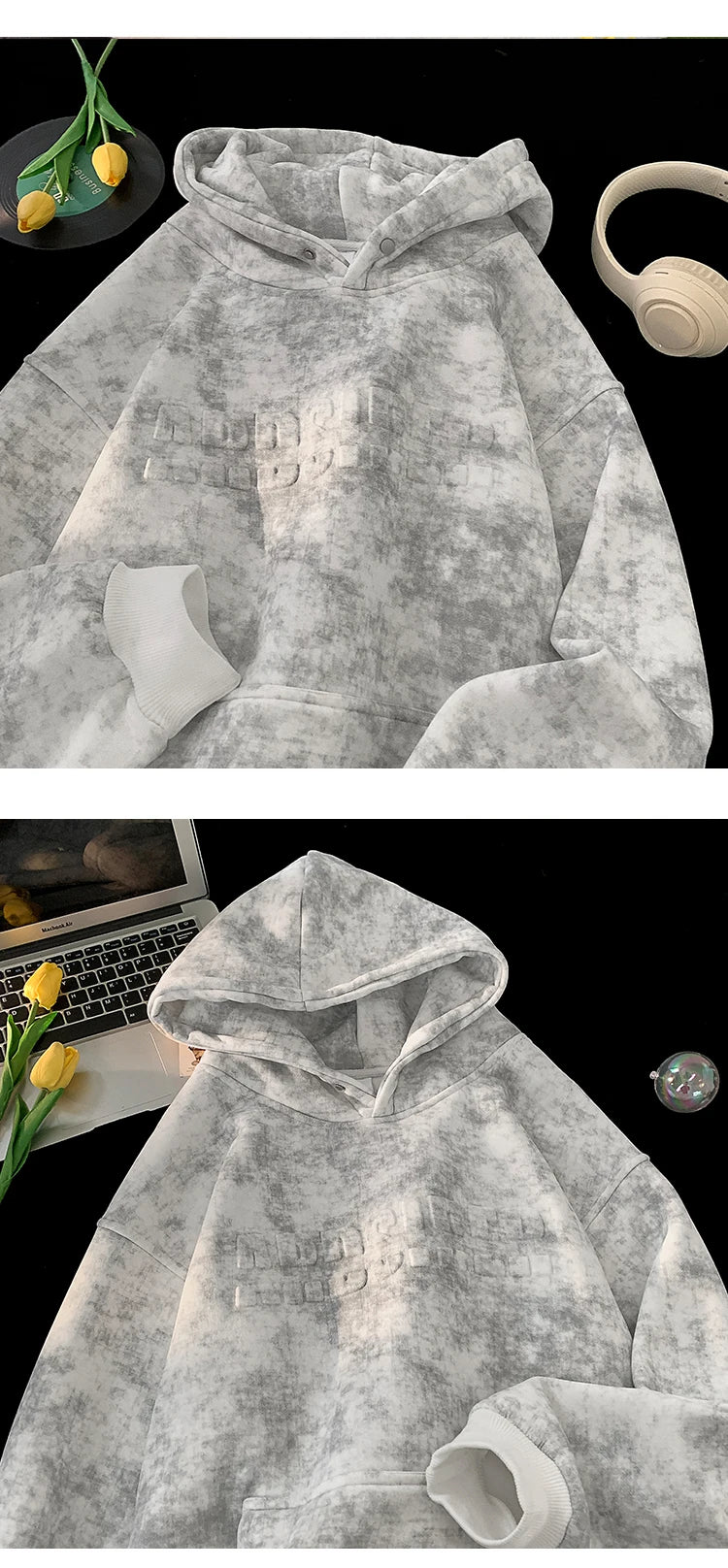 Tie-Dye Kangaroo Pocket Pullover Hoodie , - Streetwear Hoodie - Slick Street