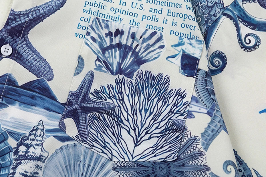 Marine Life Underwater World Short Sleeve Shirt , - Streetwear Shirt - Slick Street